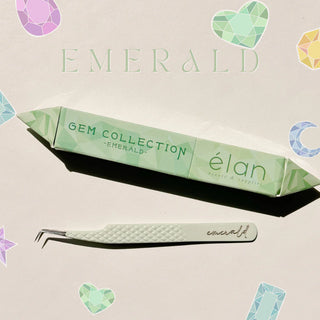 elan Nano Grip Fiber Tweezers "Emerald"